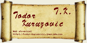 Todor Kuruzović vizit kartica